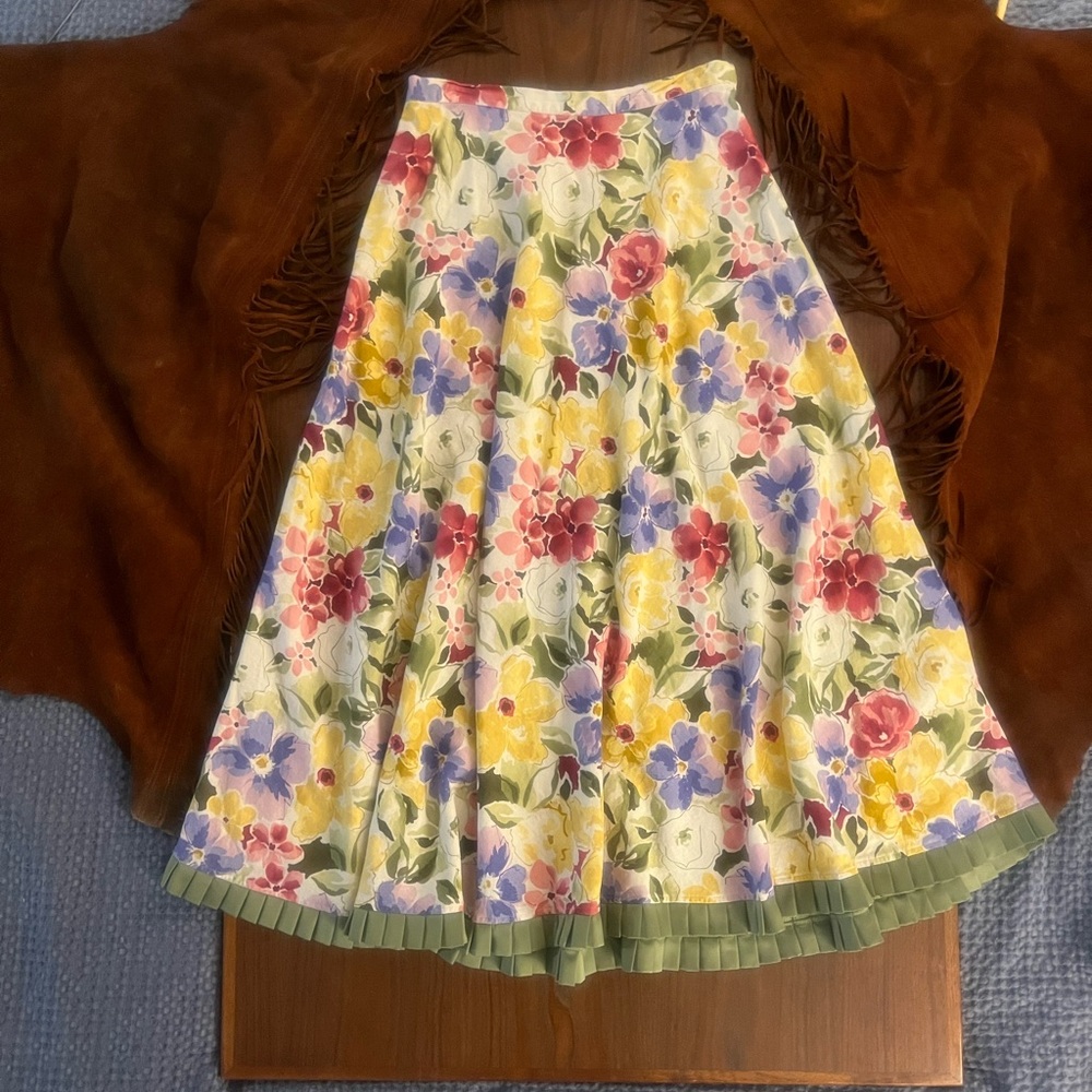 Floral A-Line Skirt - Multicolor